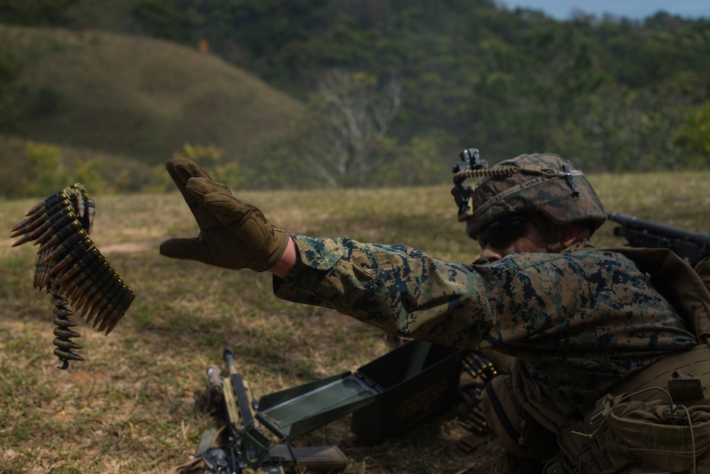 Marines with 3d Battalion, 8th Marine Regiment conduct a live-fire range.