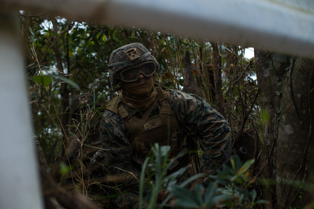 Marines with 3d Battalion, 8th Marine Regiment conduct a live-fire range.