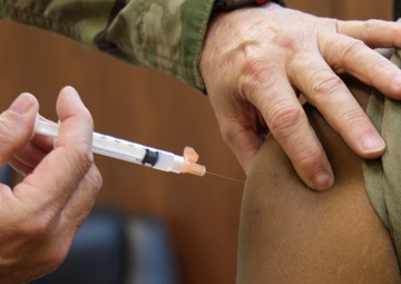 489th Bomb Group administers COVID-19 vaccine