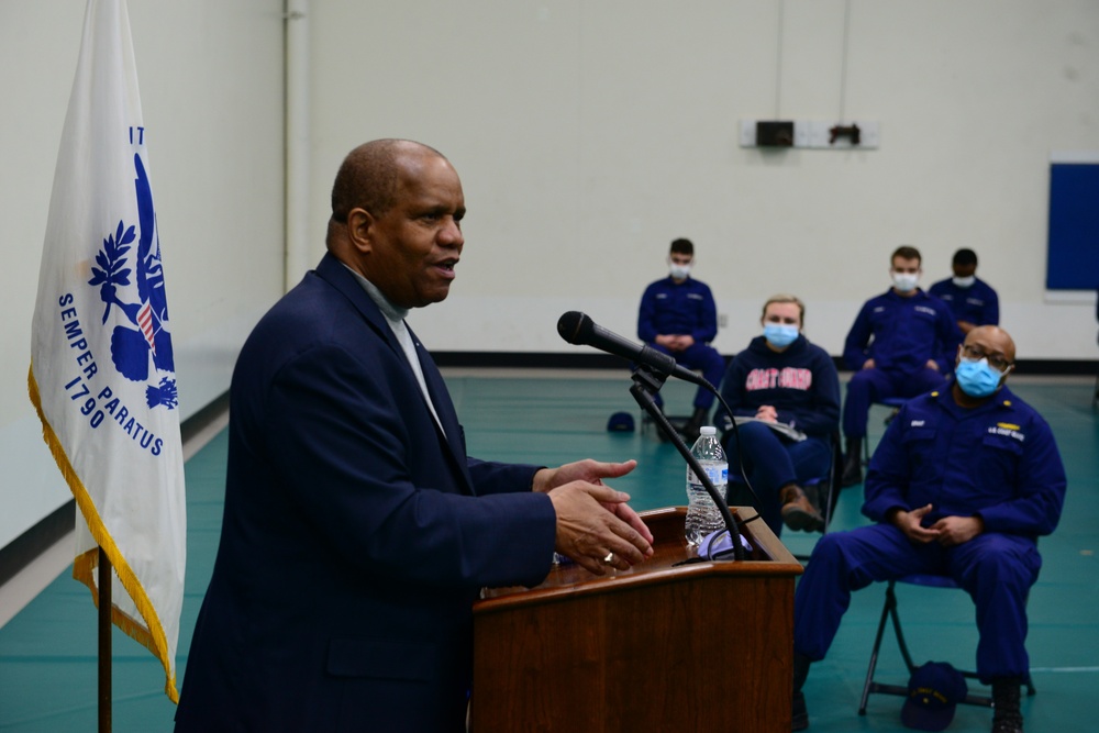 First African American Master Chief Petty Officer of the Coast Guard visits Coast Guard Yard