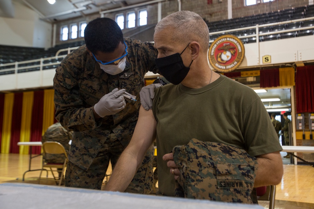 II MEF Marines receive COVID Vaccine