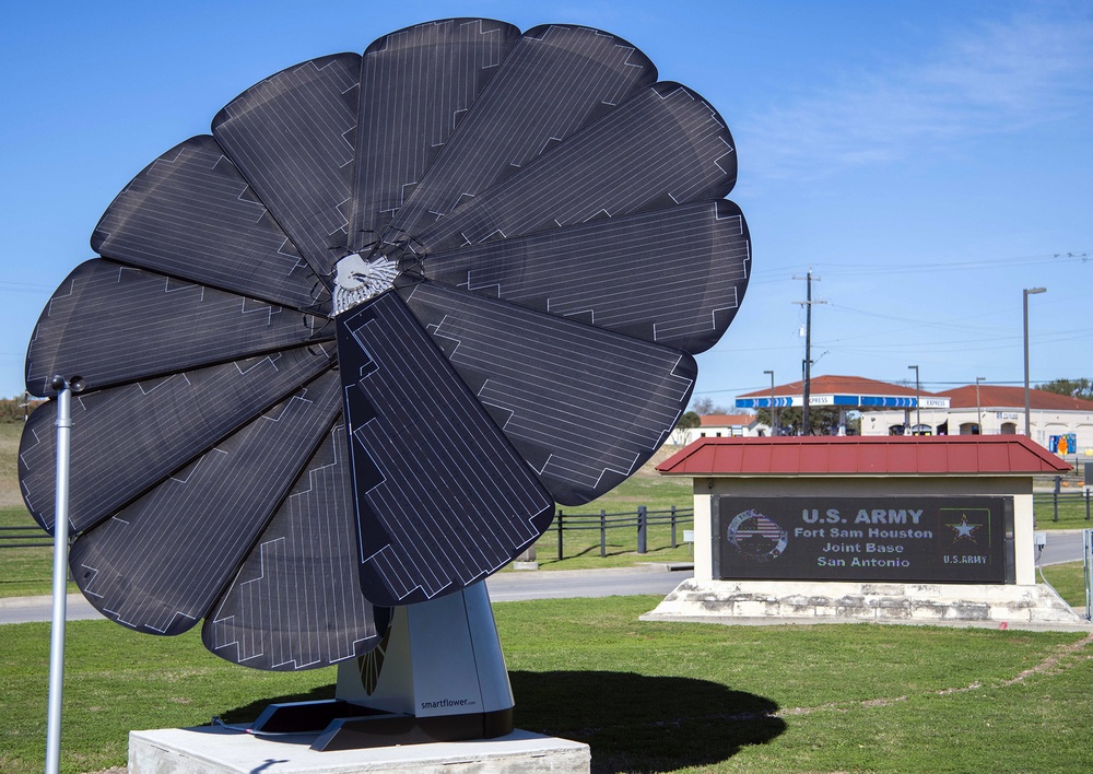 JBSA flips switch on for new Smartflower solar energy devices