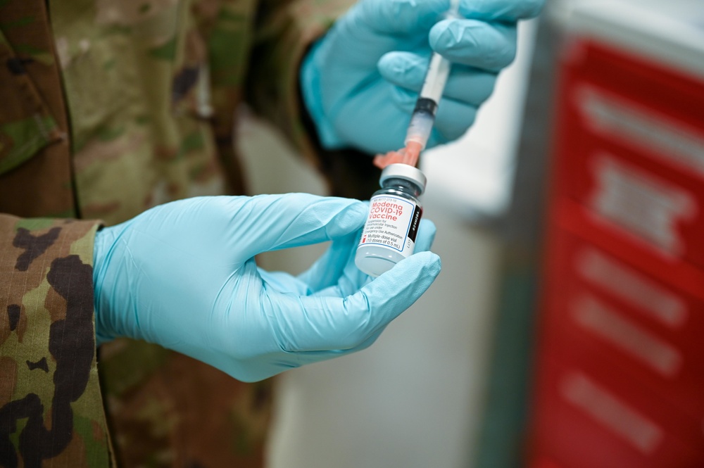 Okie Airmen receive initial COVID-19 vaccine