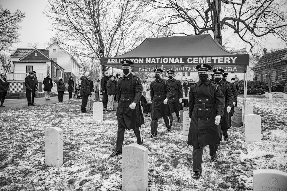 Military Funeral Honors are Conducted for U.S. Army Air Forces Pvt. Miriam Rivkin at U.S. Soldiers’ and Airmen’s Home National Cemetery