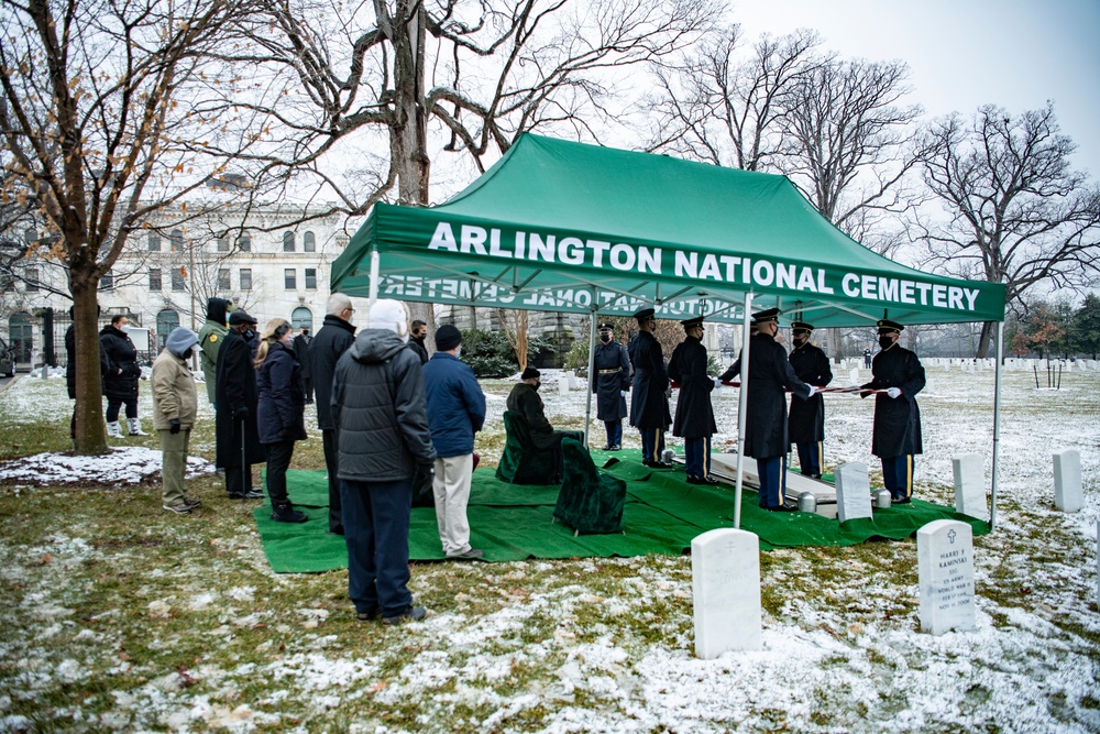 Military Funeral Honors are Conducted for U.S. Army Air Forces Pvt. Miriam Rivkin at U.S. Soldiers’ and Airmen’s Home National Cemetery