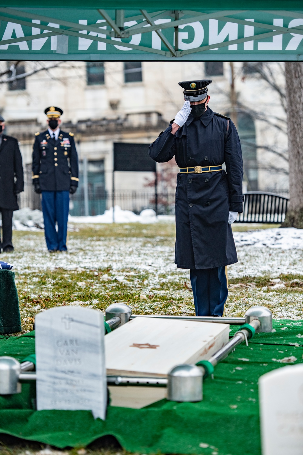 Military Funeral Honors are Conducted for U.S. Army Air Forces Pvt. Miriam Rivkin at U.S. Soldiers’ and Airmen’s Home National Cemetery