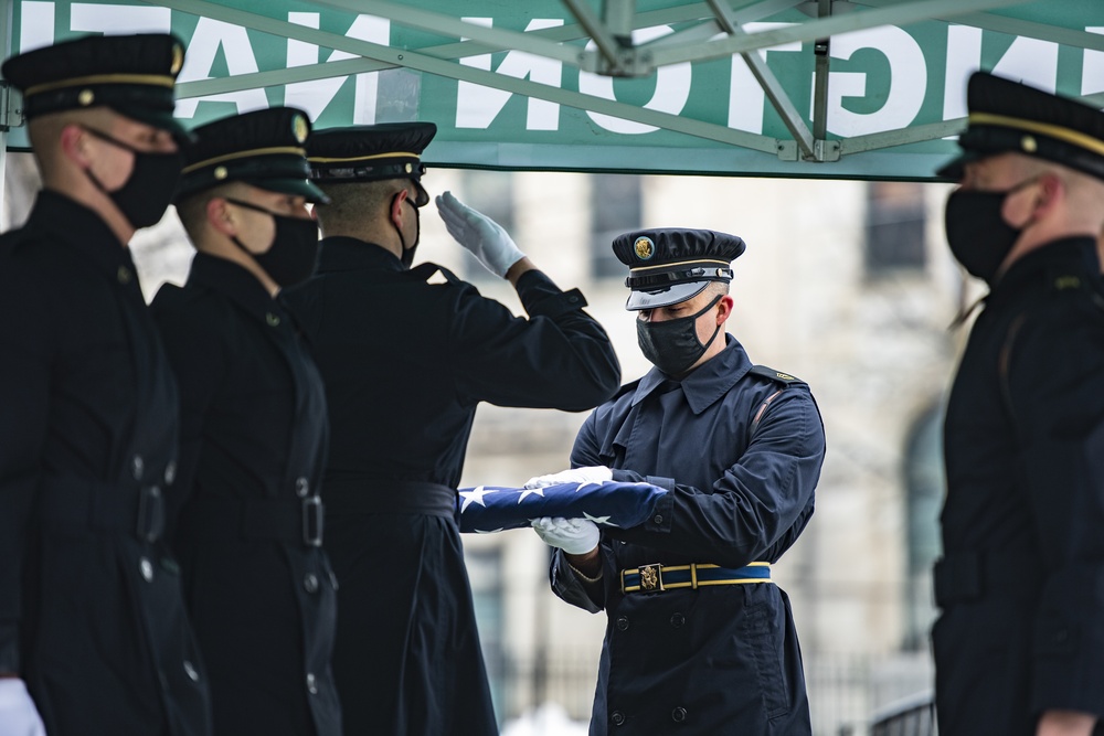 Military Funeral Honors are Conducted for U.S. Army Air Forces Pvt. Miriam Rivkin at U.S. Soldiers’ and Airmen’s Home National Cemetery