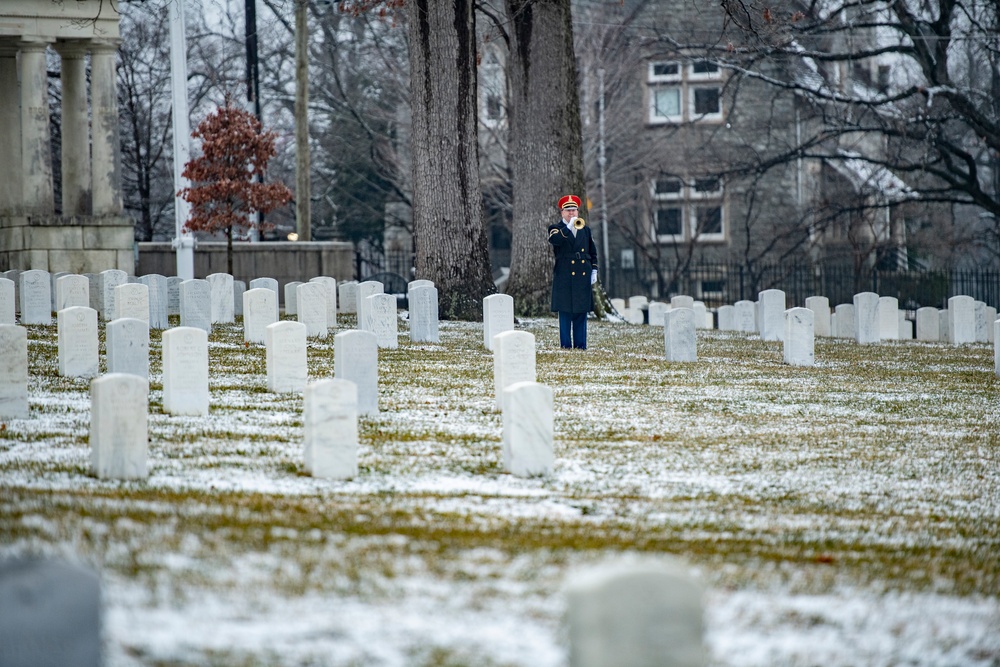 Military Funeral Honors are Conducted for U.S. Army Air Forces Pvt. Miriam Rivkin at U.S. Soldiers’ and Airmen’s Home National Cemetery