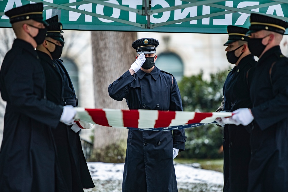 Military Funeral Honors are Conducted for U.S. Army Air Forces Pvt. Miriam Rivkin at U.S. Soldiers’ and Airmen’s Home National Cemetery