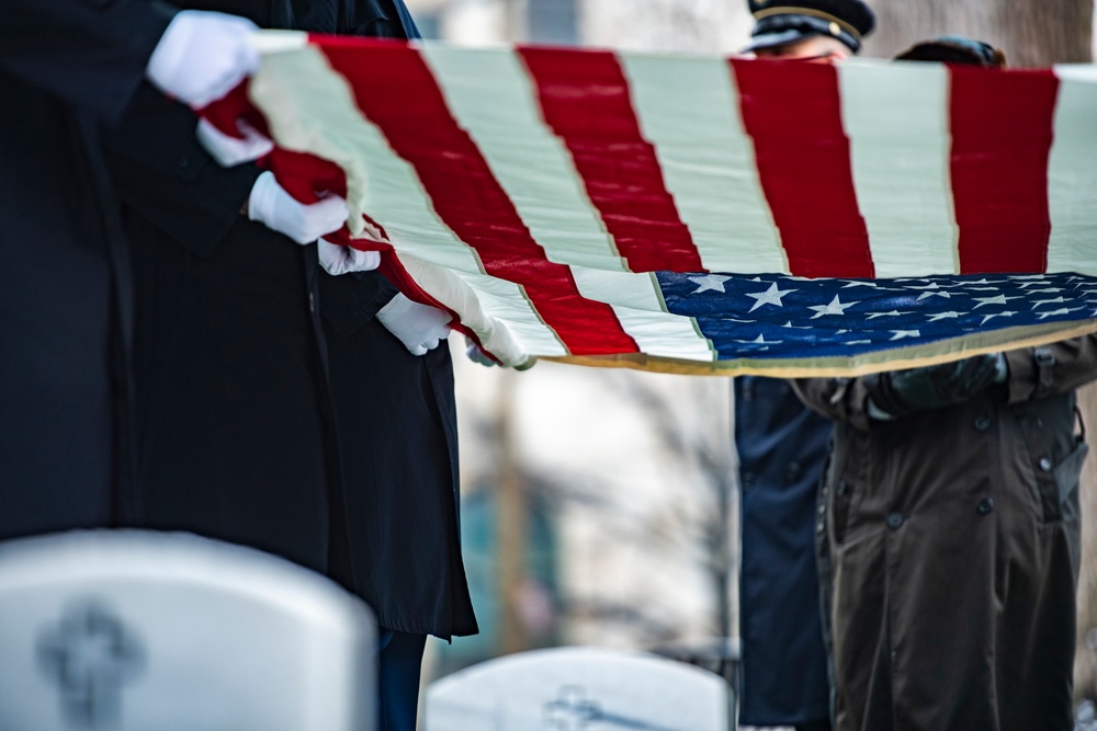 Military Funeral Honors are Conducted for U.S. Army Air Forces Pvt. Miriam Rivkin at U.S. Soldiers’ and Airmen’s Home National Cemetery