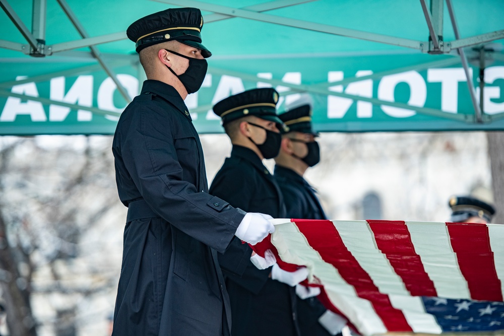 Military Funeral Honors are Conducted for U.S. Army Air Forces Pvt. Miriam Rivkin at U.S. Soldiers’ and Airmen’s Home National Cemetery