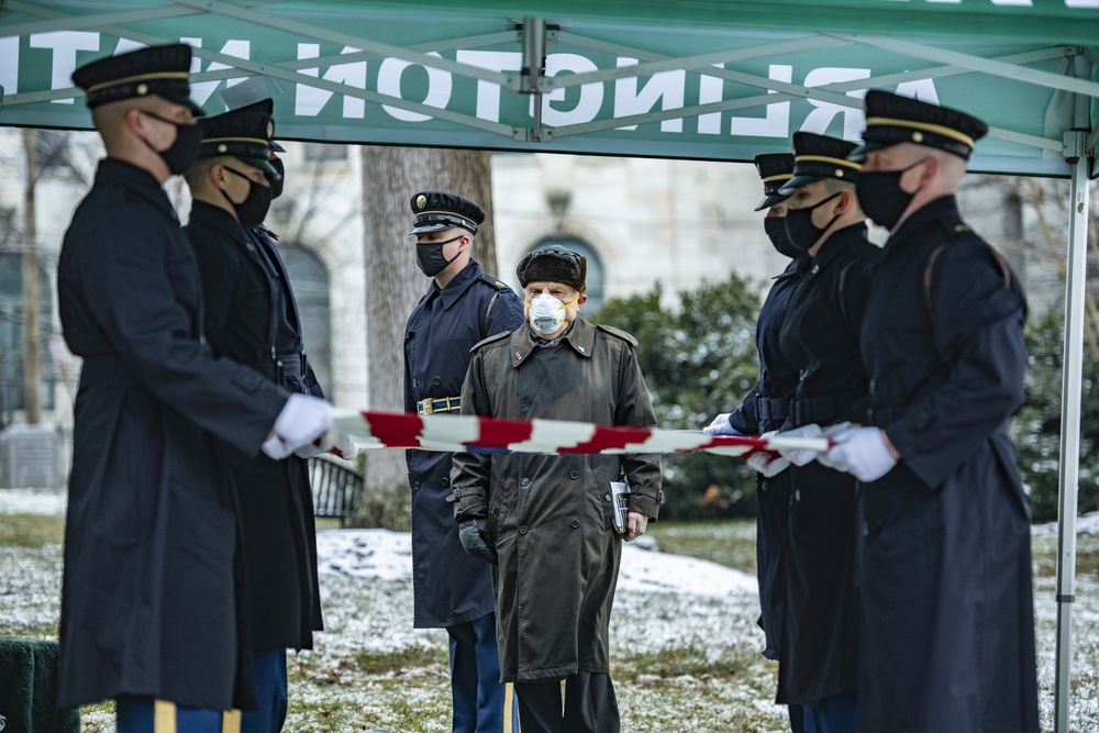 Military Funeral Honors are Conducted for U.S. Army Air Forces Pvt. Miriam Rivkin at U.S. Soldiers’ and Airmen’s Home National Cemetery