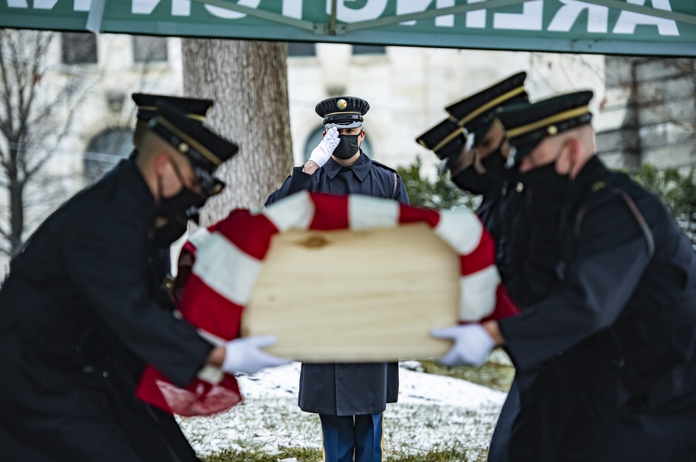 Military Funeral Honors are Conducted for U.S. Army Air Forces Pvt. Miriam Rivkin at U.S. Soldiers’ and Airmen’s Home National Cemetery