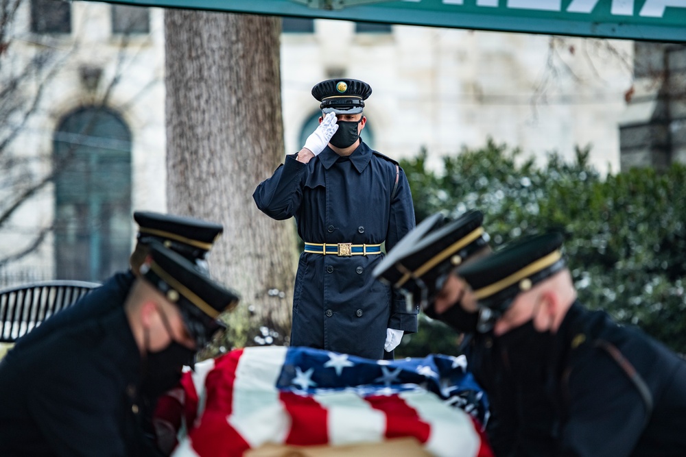 Military Funeral Honors are Conducted for U.S. Army Air Forces Pvt. Miriam Rivkin at U.S. Soldiers’ and Airmen’s Home National Cemetery