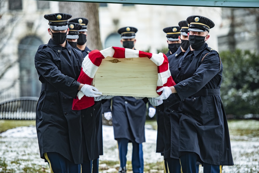 Military Funeral Honors are Conducted for U.S. Army Air Forces Pvt. Miriam Rivkin at U.S. Soldiers’ and Airmen’s Home National Cemetery