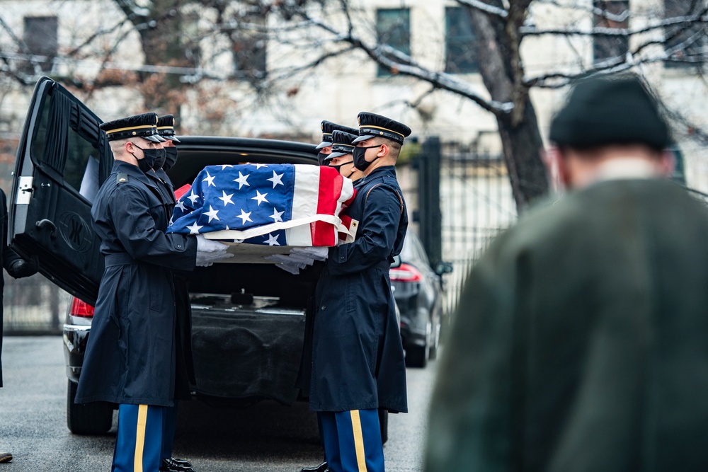 Military Funeral Honors are Conducted for U.S. Army Air Forces Pvt. Miriam Rivkin at U.S. Soldiers’ and Airmen’s Home National Cemetery