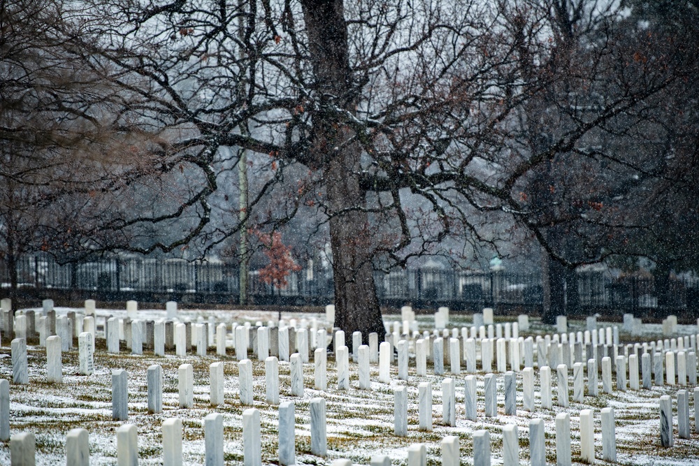 Military Funeral Honors are Conducted for U.S. Army Air Forces Pvt. Miriam Rivkin at U.S. Soldiers’ and Airmen’s Home National Cemetery