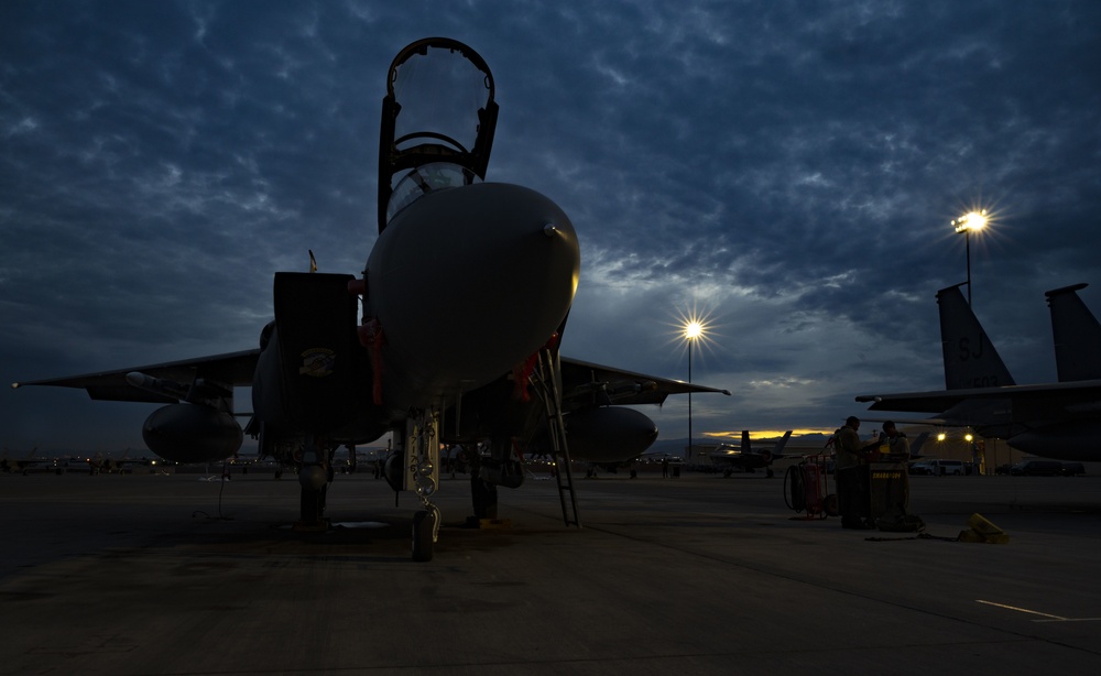 336th Fighter Squadron’s night launch at Nellis