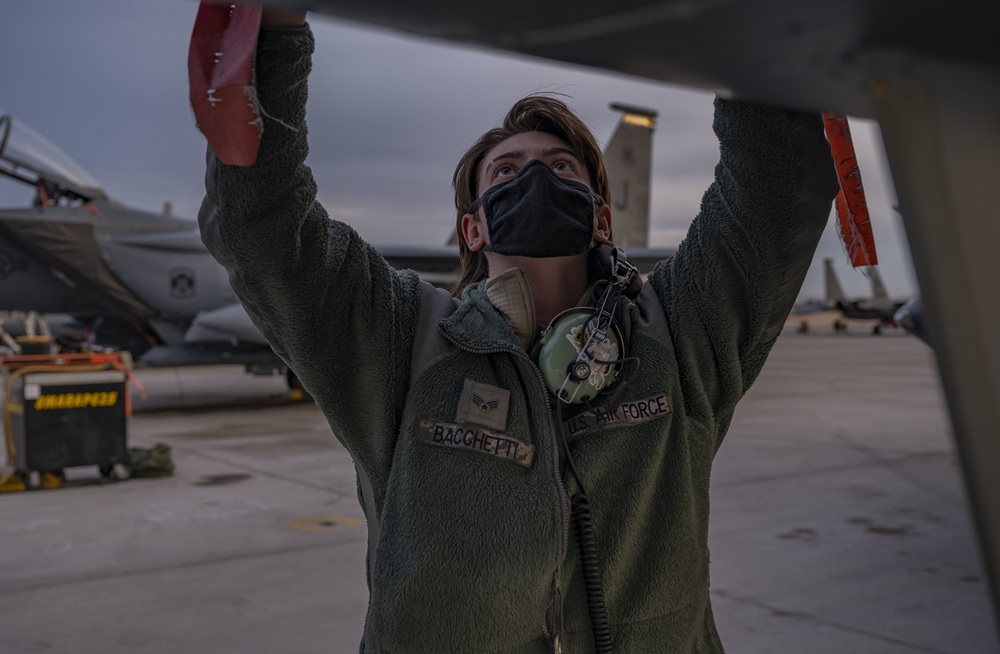 336th Fighter Squadron’s night launch at Nellis