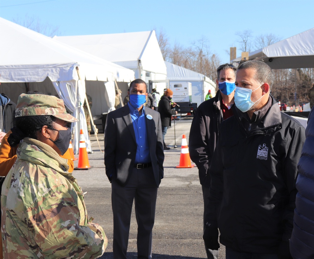 U.S. Rep. Anthony Brown tours Mass Vaccination Site