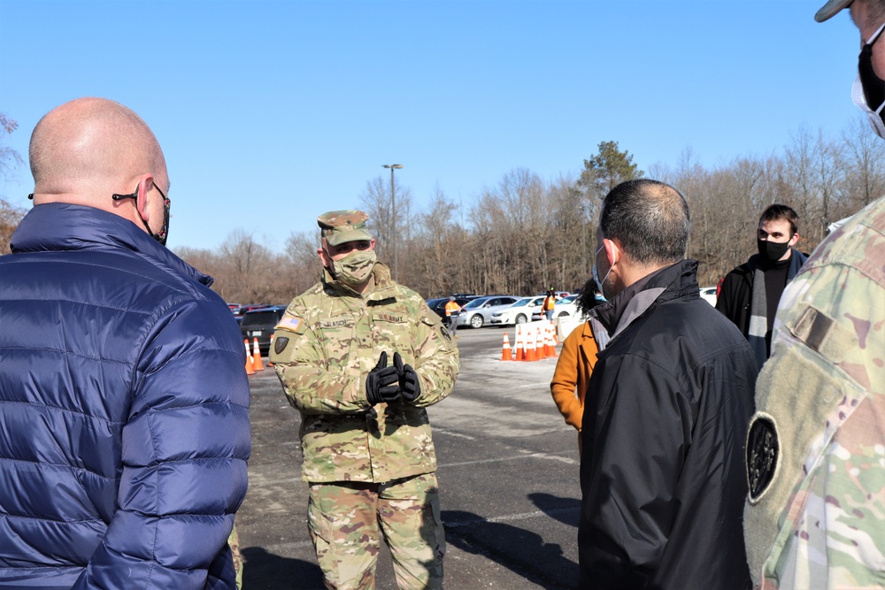 U.S. Rep. Anthony Brown tours Mass Vaccination Site