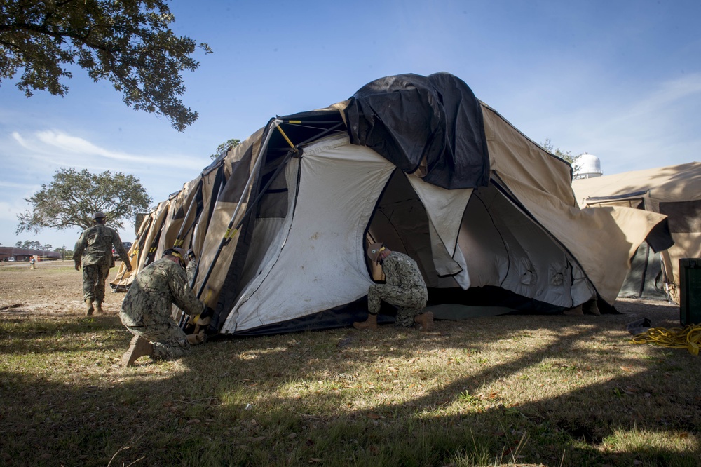 NMCB 1 COVID Vaccine Administration Camp Concept
