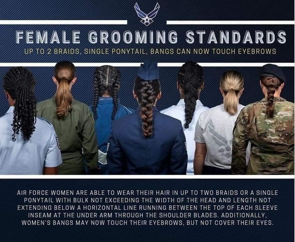 Air Force allows longer braids, ponytails for women