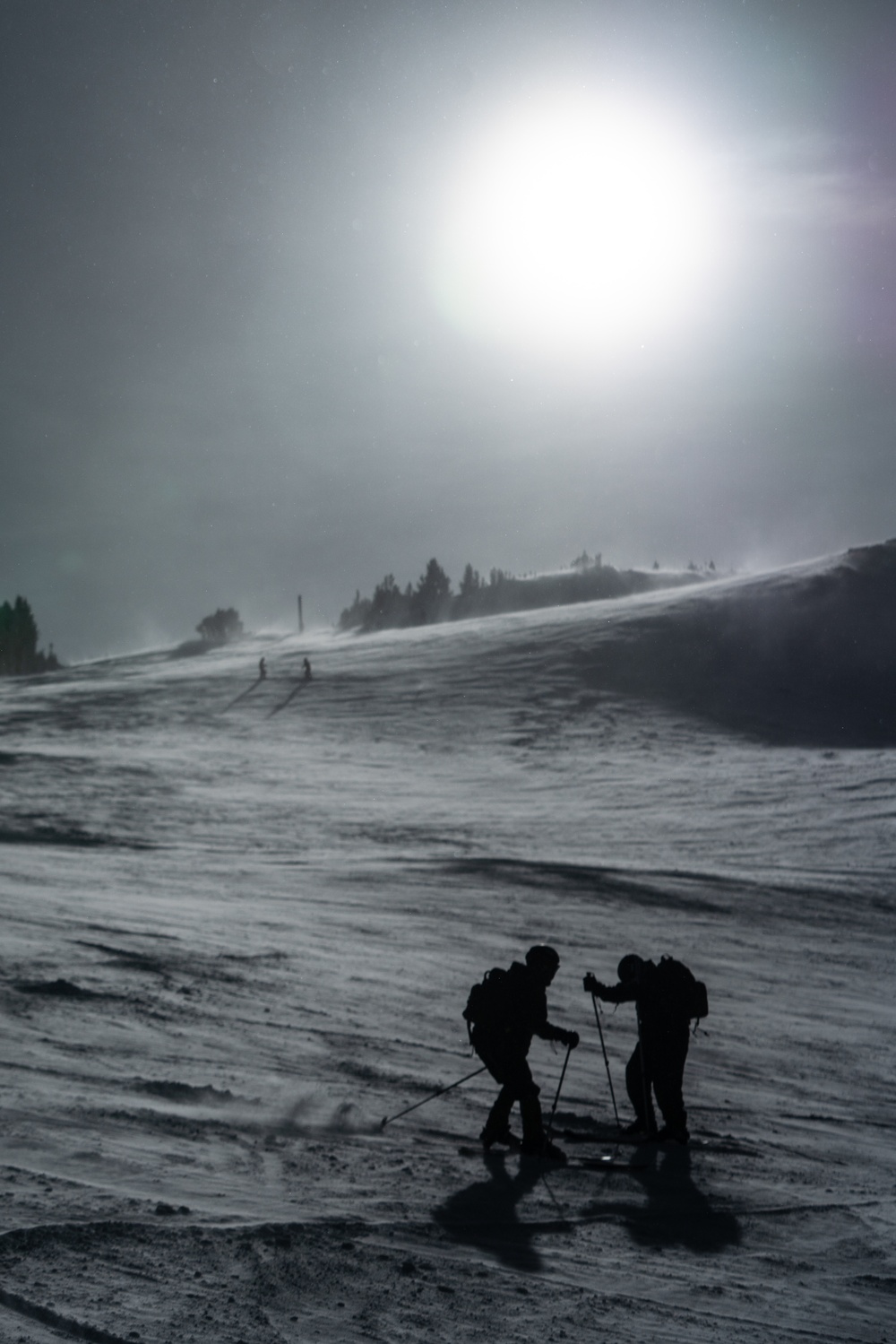 Marines Attending Mountain Leaders Course Practice Downhill Ski Techniques