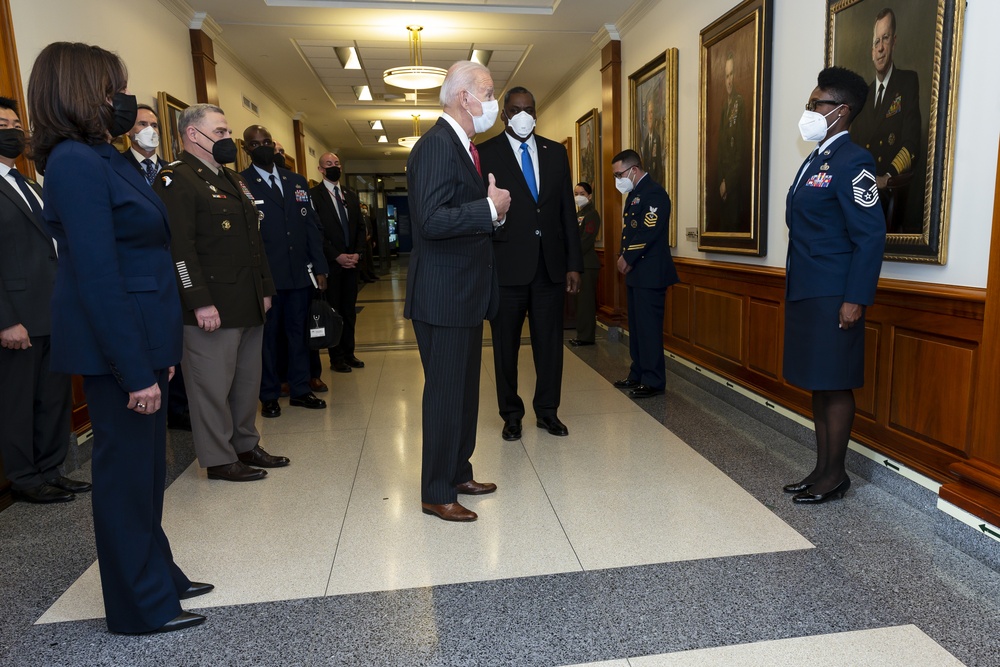 President Biden, Vice President Harris Visit Pentagon