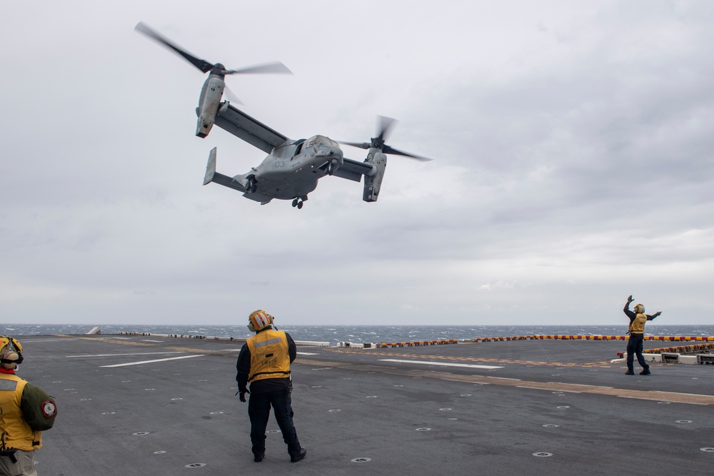 USS America conducts flight operations