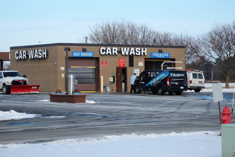 Car wash repair operations at Fort McCoy