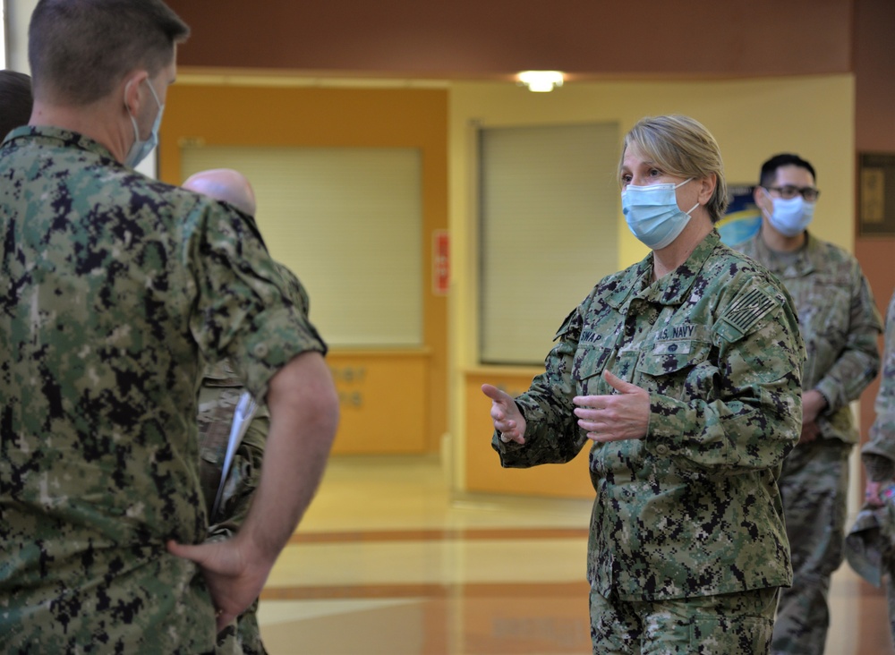 Rear Adm. Anne M. Swap, director of the National Capital Region Medical Directorate, tours Naval Health Clinic (NHC) Charleston