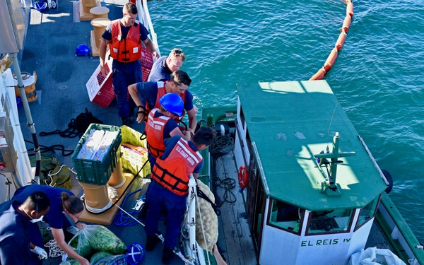 USCGC Stone (WMSL 758) takes on stores in Salvador, Brazil