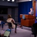 Pentagon Press Secretary John F. Kirby briefs the press