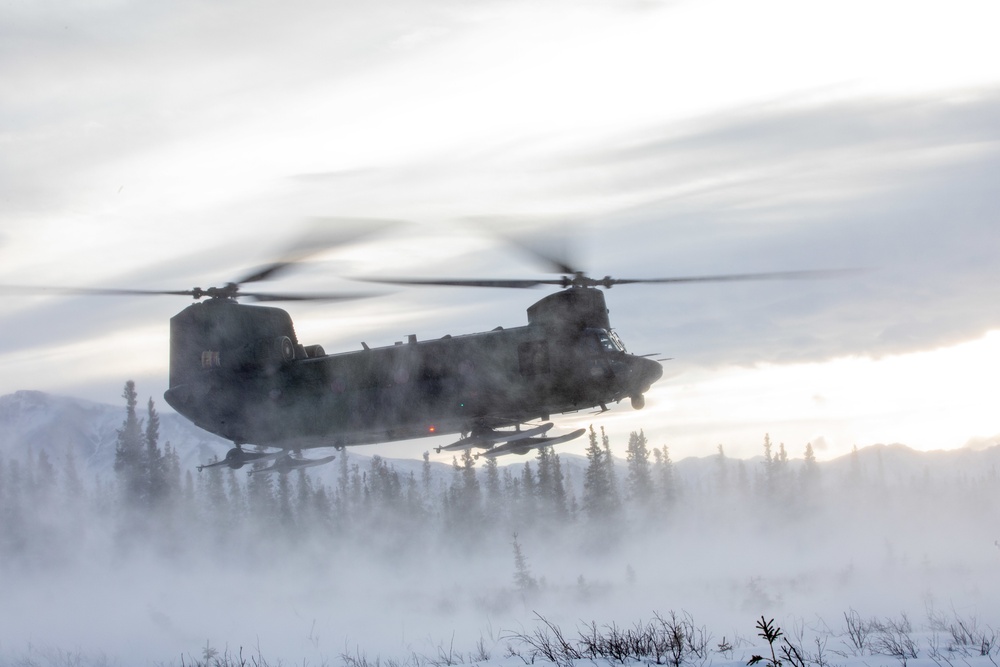 Royal Canadian Air Force Ch-147 transports US paratroopers