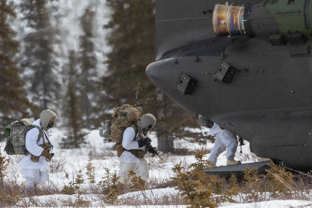 Royal Canadian Air Force Ch-147 transports US paratroopers