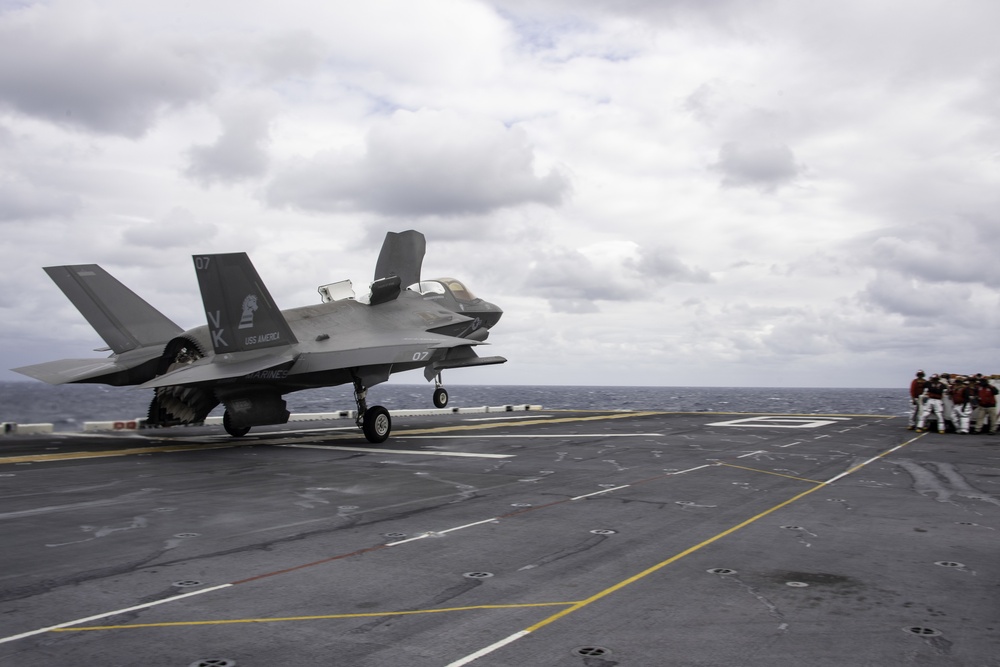 USS America (LHA 6) Conducts Flight Operations