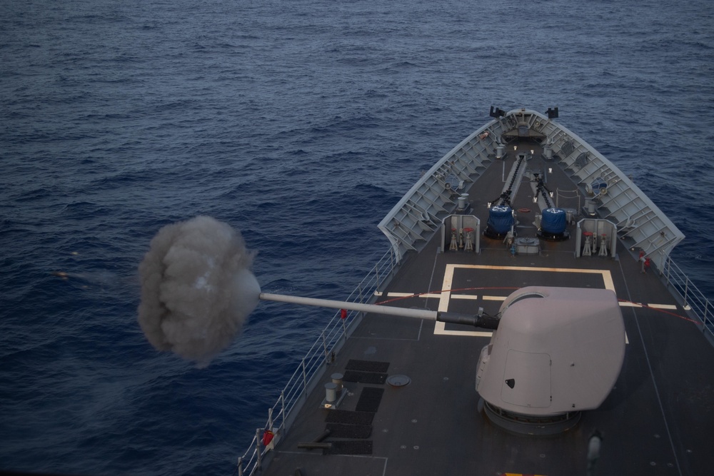 USS Princeton Conducts Live Fire Exercise