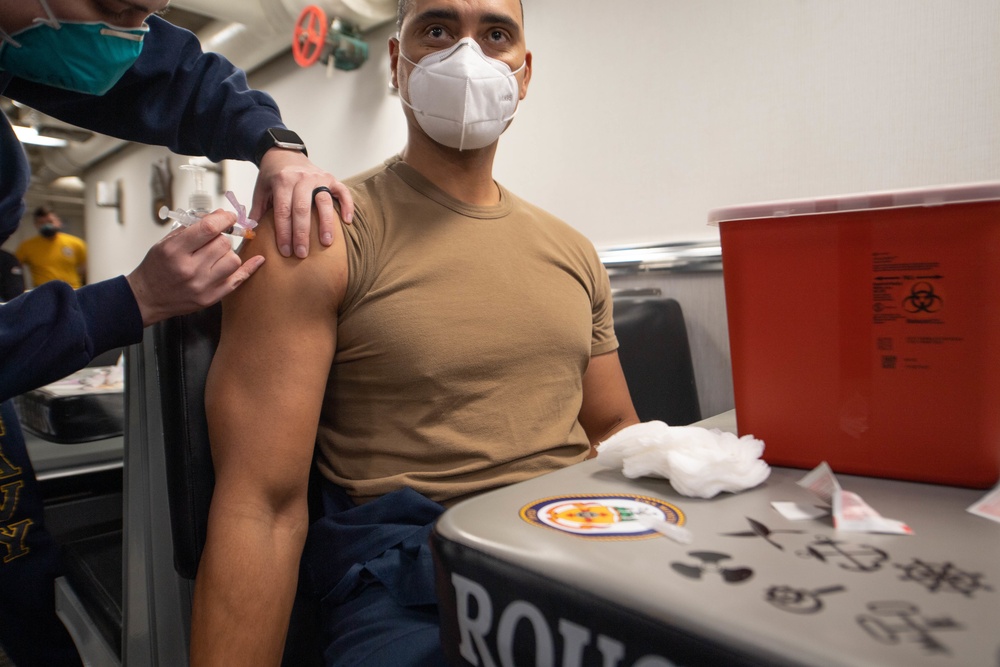 USS Monterey Receives COVID-19 Vaccine