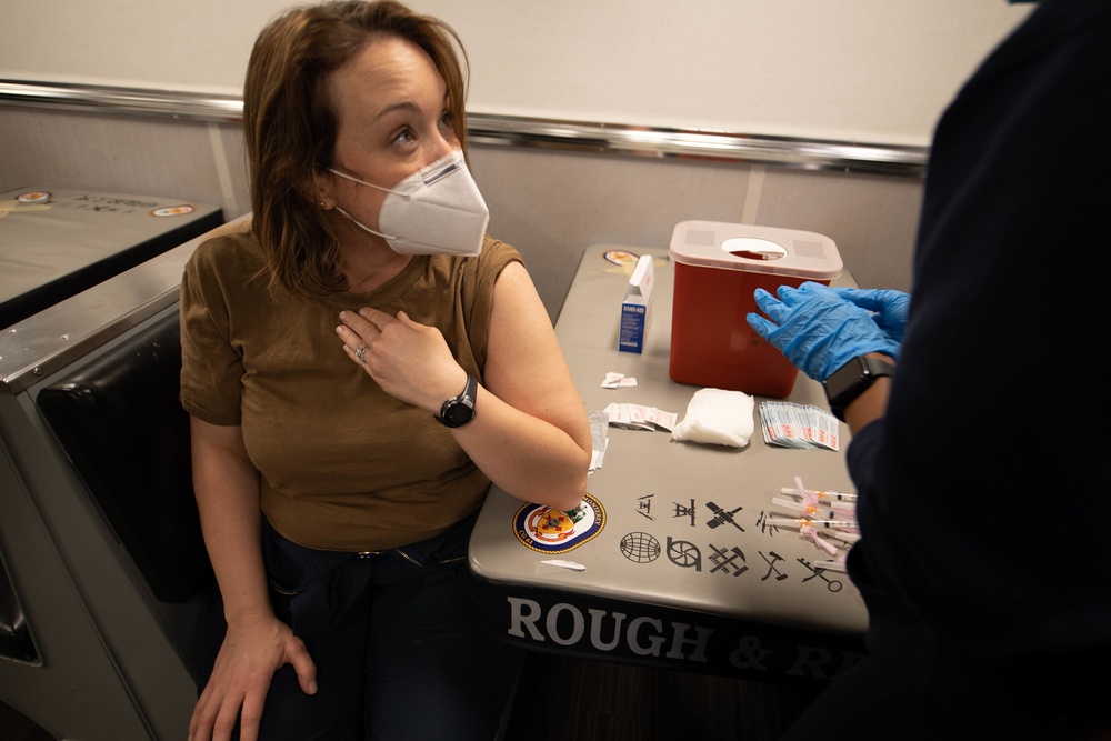 USS Monterey Receives COVID-19 Vaccine