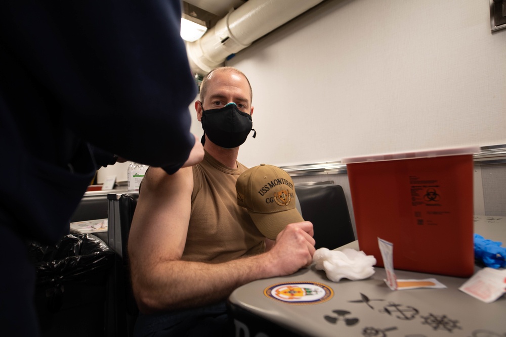 USS Monterey Receives COVID-19 Vaccine