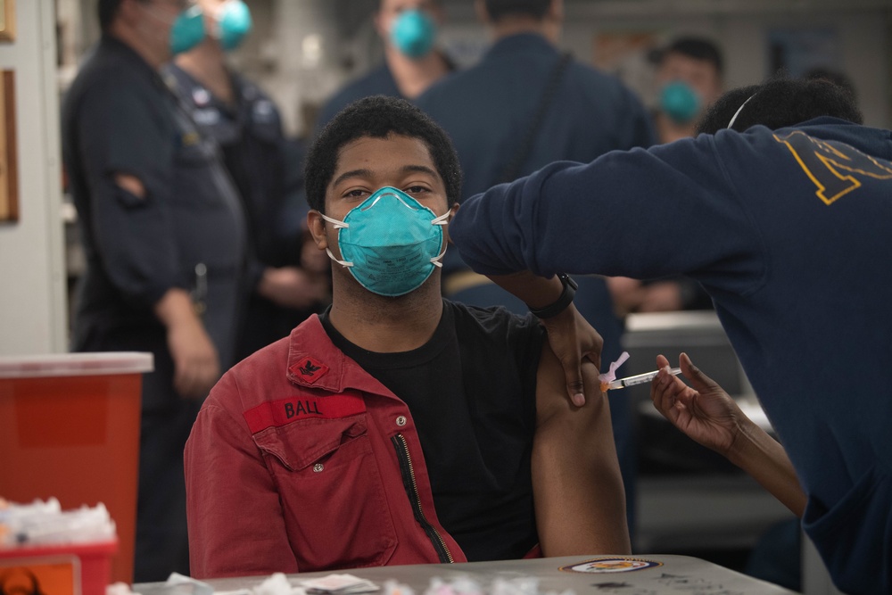 USS Monterey Receives COVID-19 Vaccine