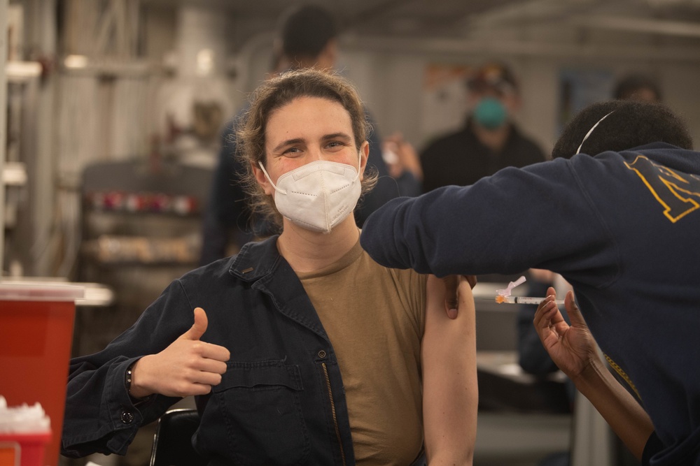USS Monterey Receives COVID-19 Vaccine