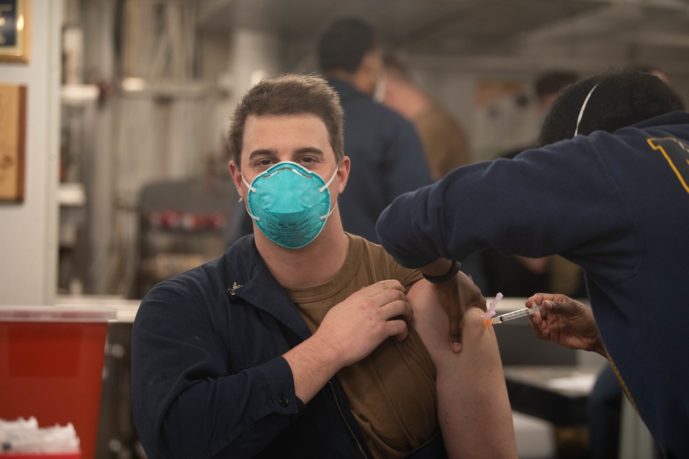 USS Monterey Receives COVID-19 Vaccine