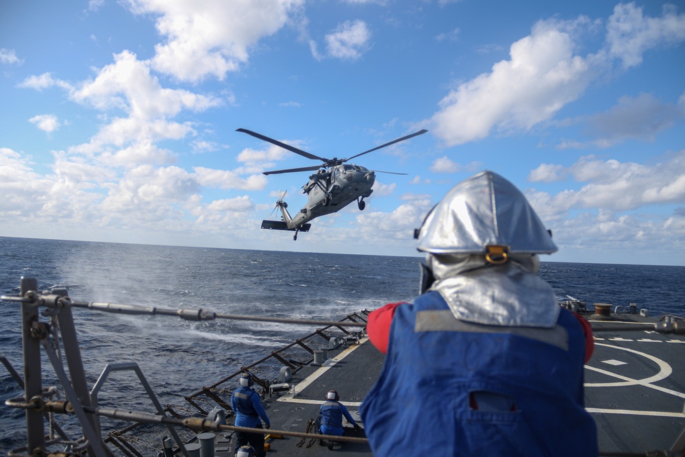 USS MAHAN Flight Quarters
