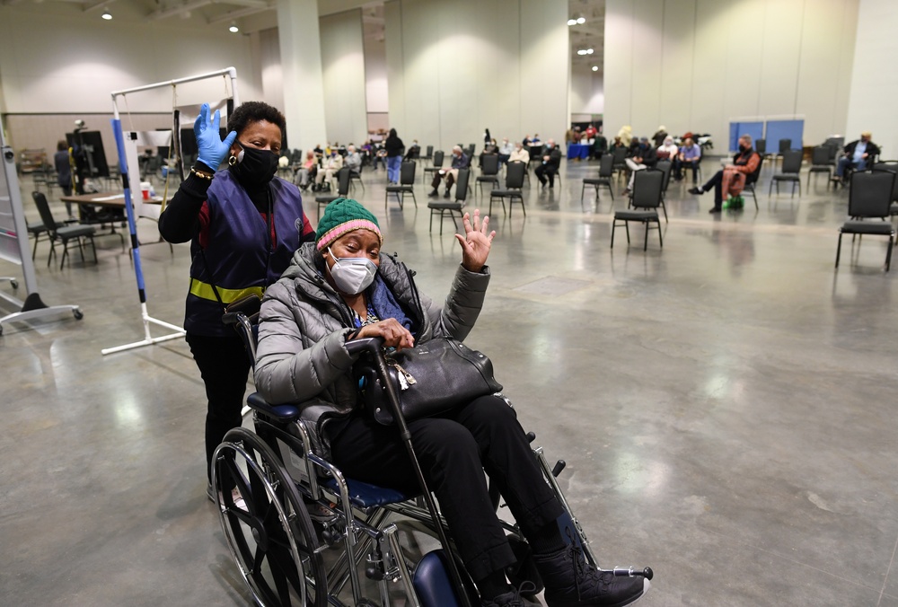 FEMA Staff Help Out at Covid Vaccination Site in Nashville, Tennessee