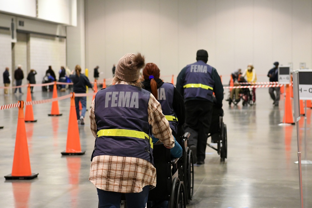 FEMA Staff Help Out at Covid Vaccination Site in Nashville, Tennessee