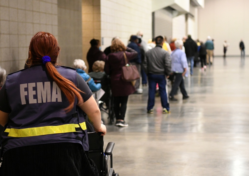 FEMA Staff Help Out at Covid Vaccination Site in Nashville, Tennessee
