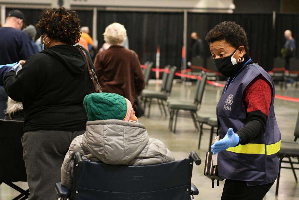 FEMA Staff Help Out at Covid Vaccination Site in Nashville, Tennessee