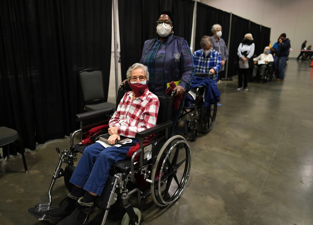 FEMA Staff Help Out at Covid Vaccination Site in Nashville, Tennessee